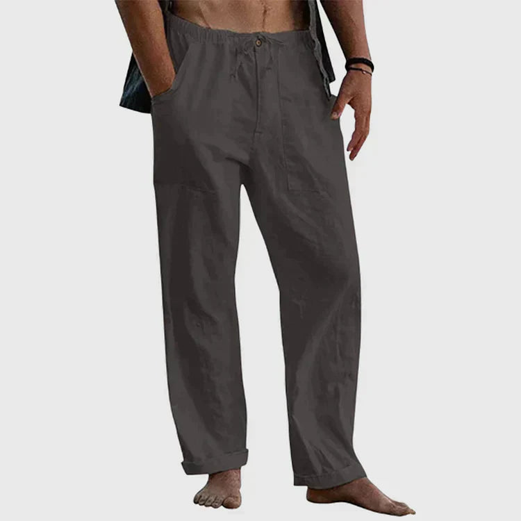 Pedro - Pantalon en lin décontracté pour hommes avec cordon de serrage