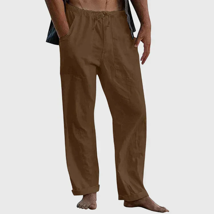 Pedro - Pantalon en lin décontracté pour hommes avec cordon de serrage