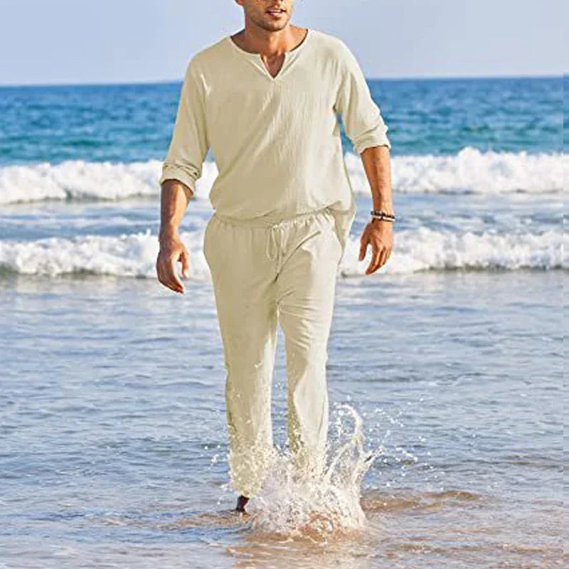 George - Costume homme en coton et lin