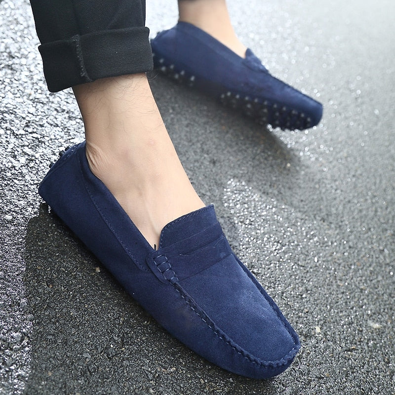 Malcolm - Mocassins en daim de style italien pour hommes