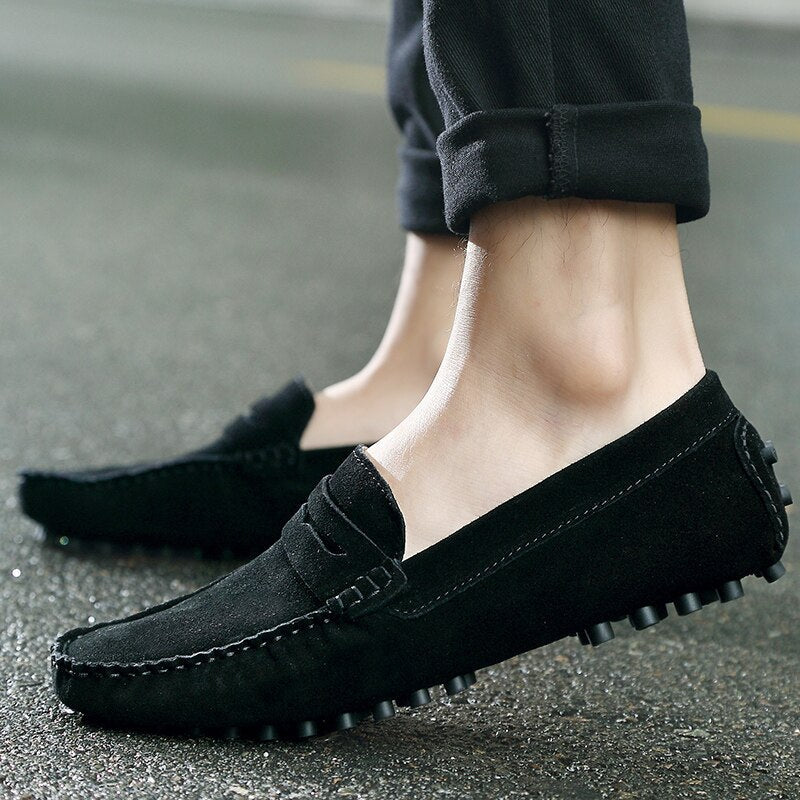Malcolm - Mocassins en daim de style italien pour hommes