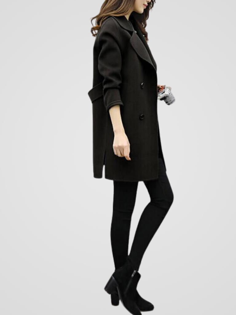 Women's Double-Breasted Longline Coat