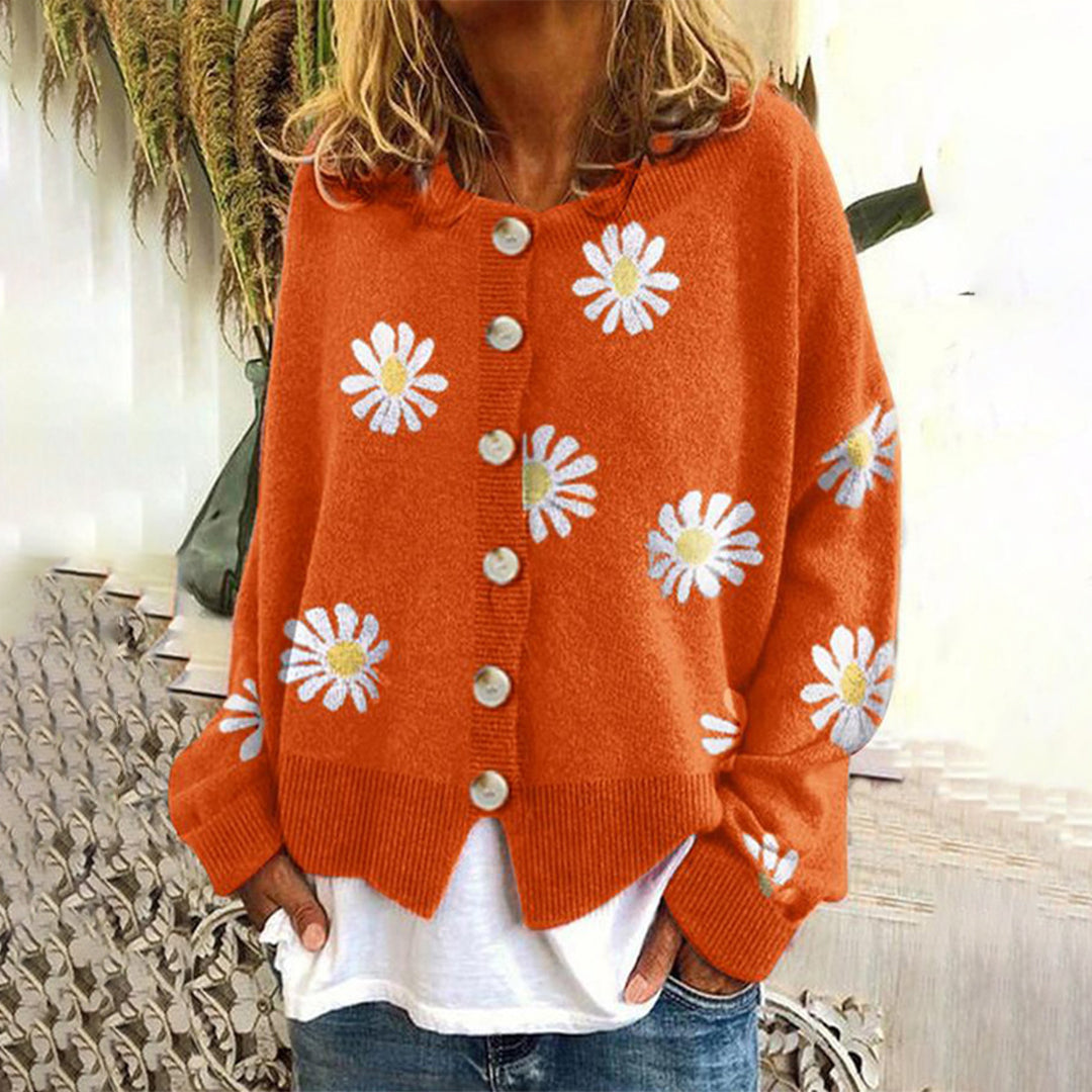 Women's Floral Wool-Blend Knitted Vest