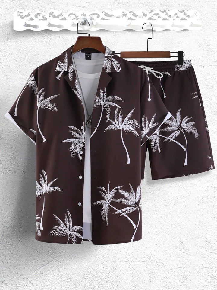 Henry - Chemise et pantalon à l'imprimé palmier tropical