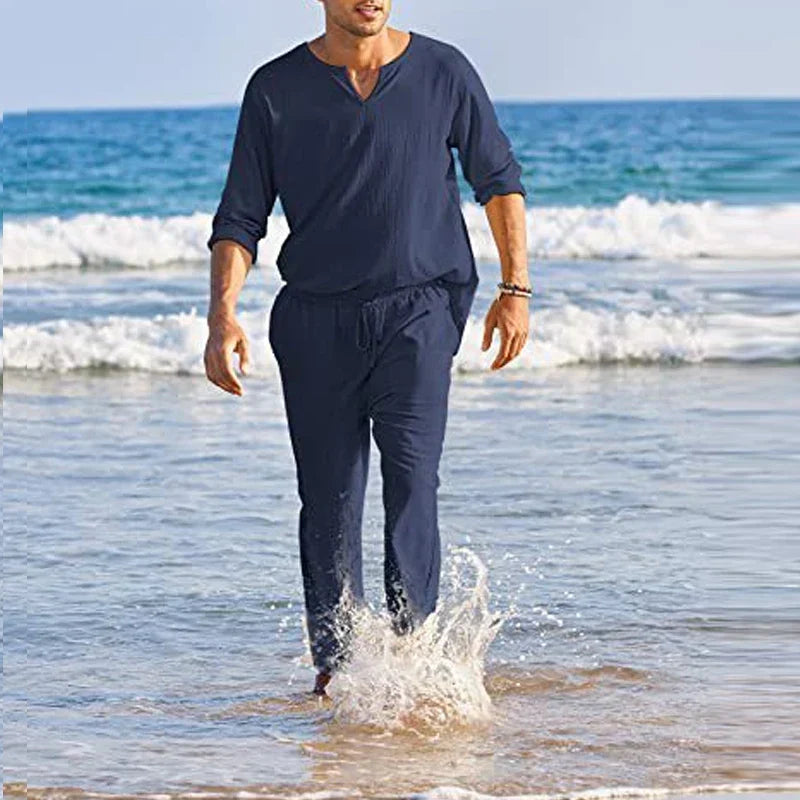 George - Costume homme en coton et lin