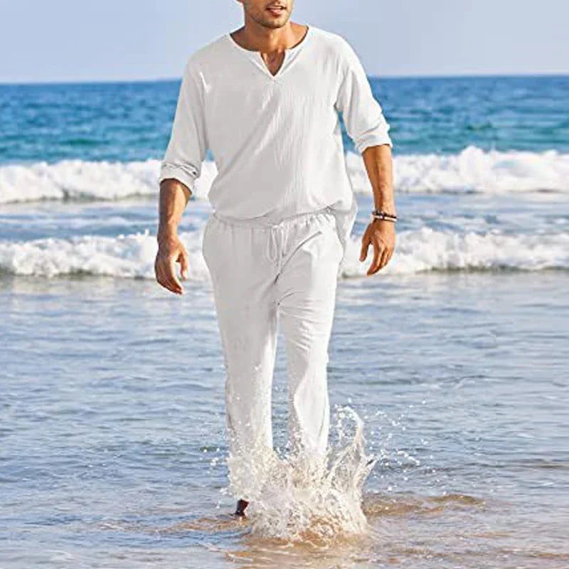 George - Costume homme en coton et lin
