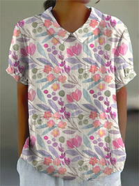 Imprimé floral blanc
