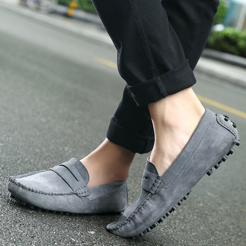 Malcolm - Mocassins en daim de style italien pour hommes