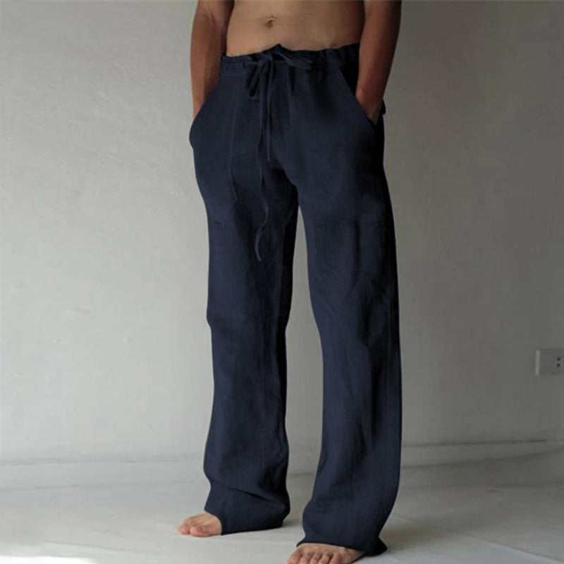 Benjamin - Pantalon de loisirs en lin, uni, pour hommes