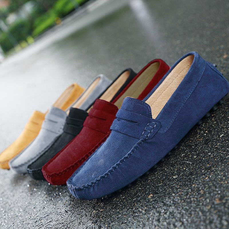 Malcolm - Mocassins en daim de style italien pour hommes