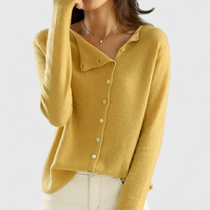 Women's Elegant Button-Front Knit Cardigan