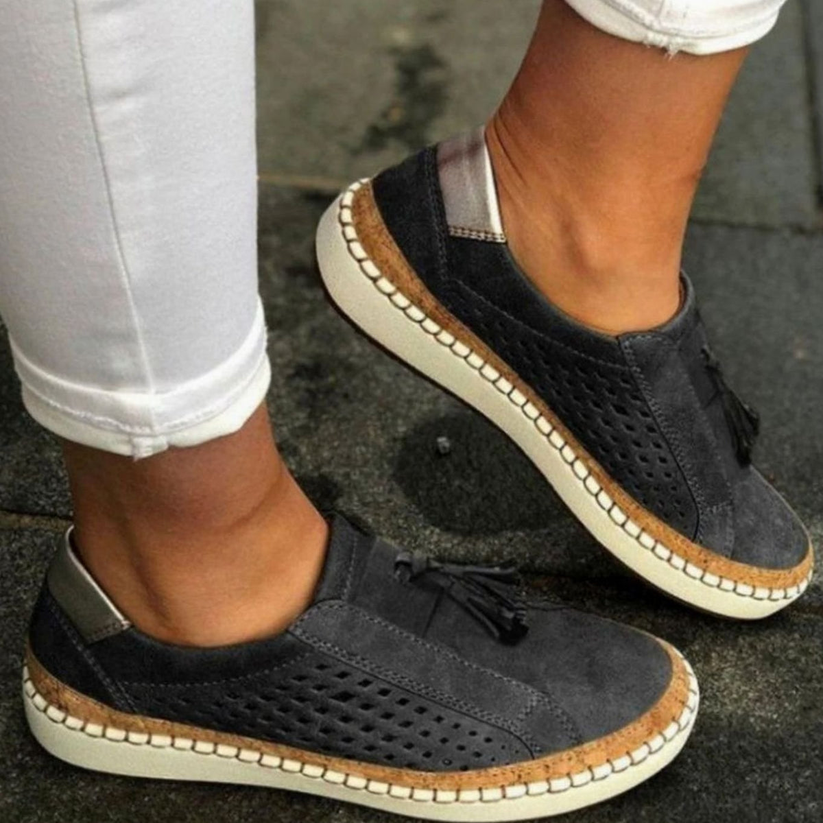 Women's Orthopaedic Breathable Tassel Loafers with Arch Support