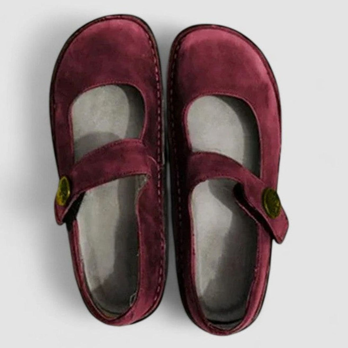 Women's Orthopaedic Wide-Fit Suede-Look Mary Jane Shoes