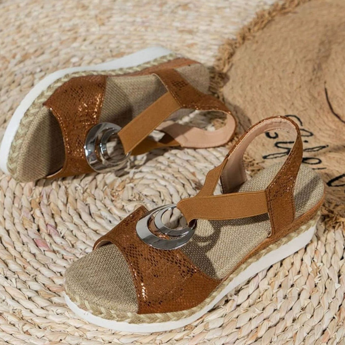Women's Orthopaedic Open-Toe Espadrille Platform Sandals