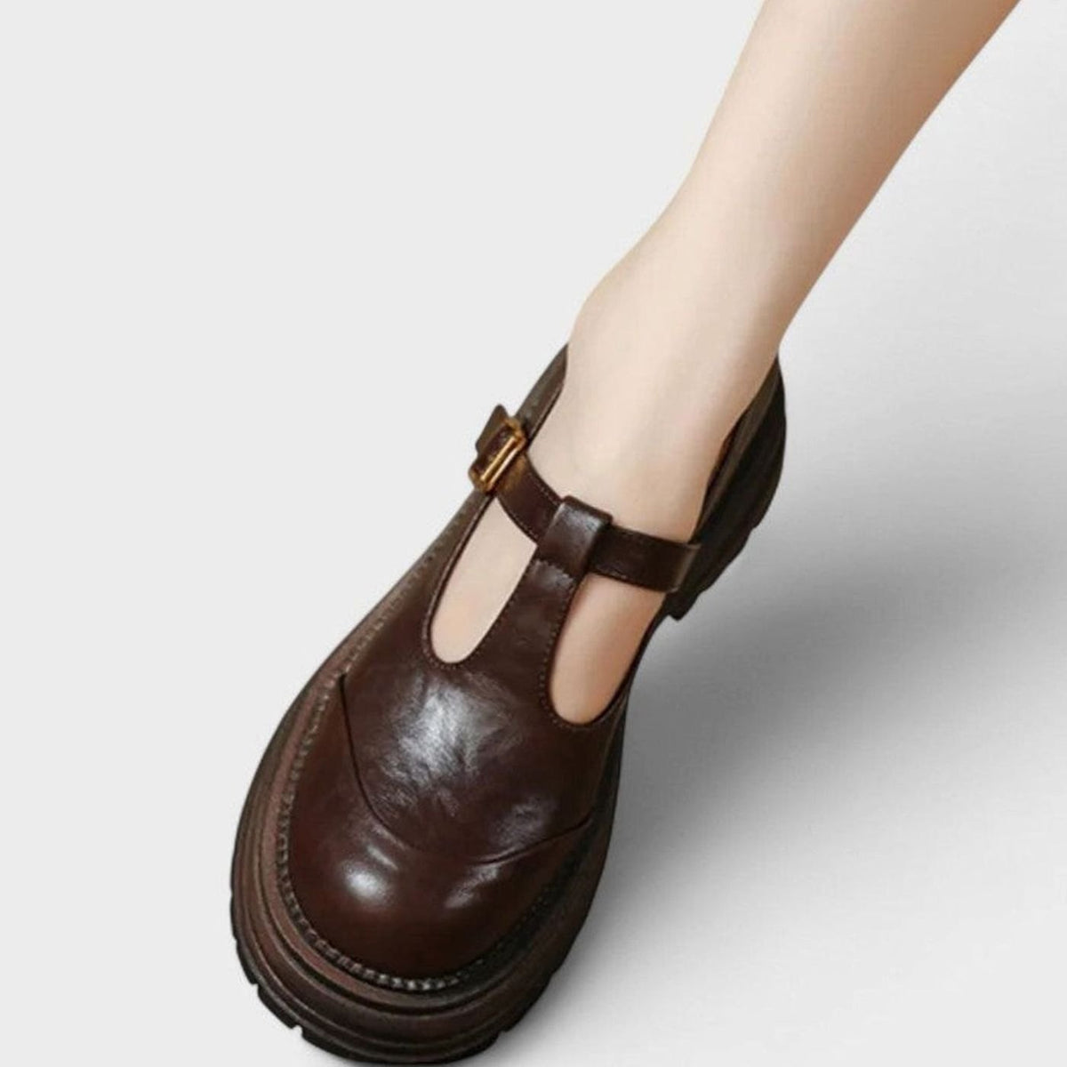 Women's Orthopaedic T-Bar Buckle Platform Mary Jane Shoes