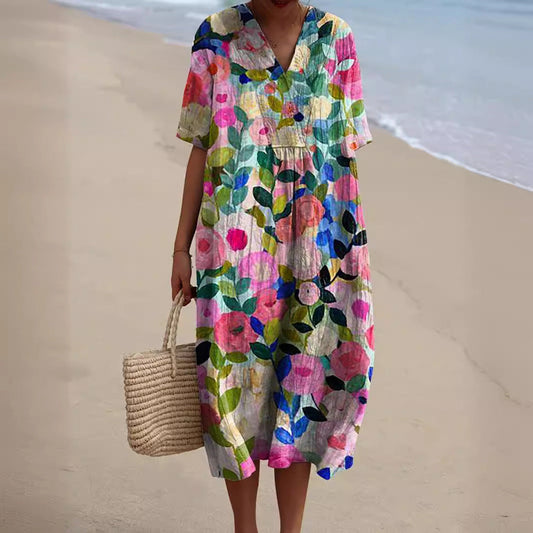 Nicka - Robe Florale Éclatante