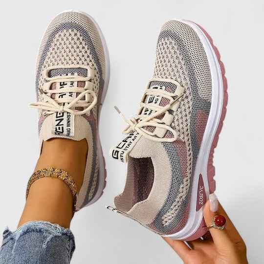 Women's Orthopaedic Lightweight Mesh Trainers with Shock-Absorbing Sole