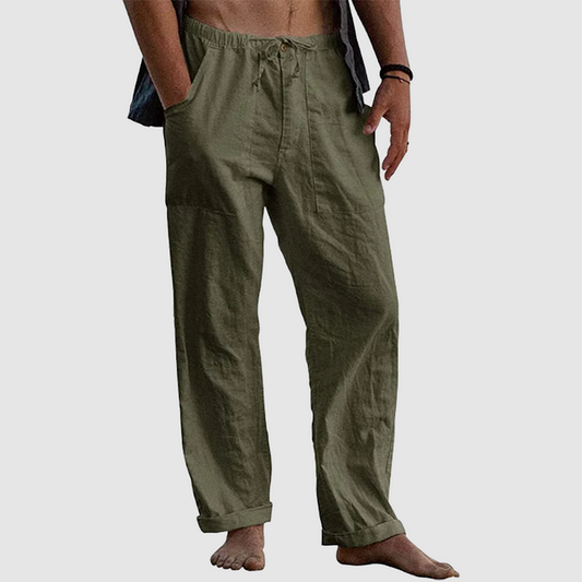Pedro - Pantalon en lin décontracté pour hommes avec cordon de serrage