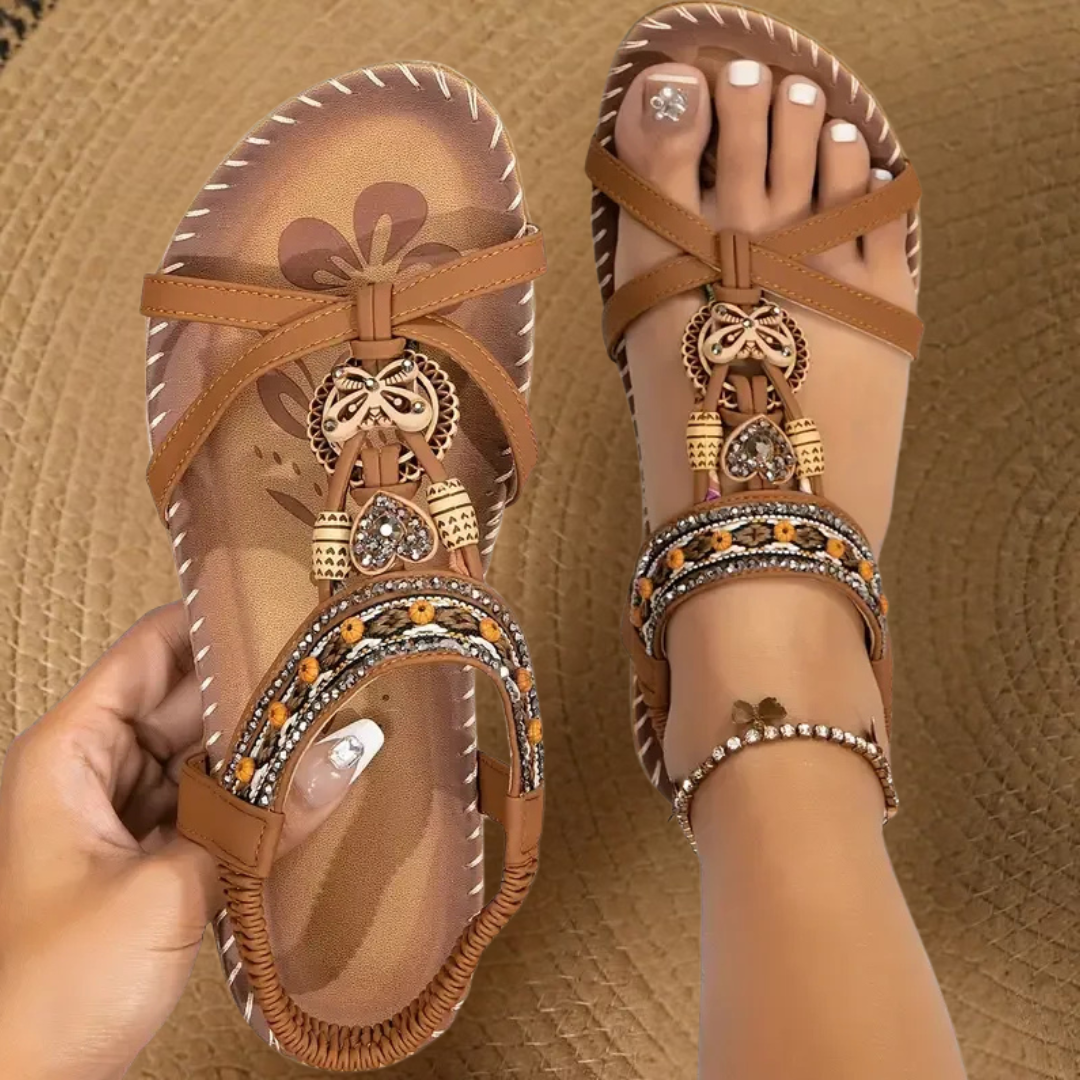 Women's Embellished Toe-Loop Ibiza Sandals