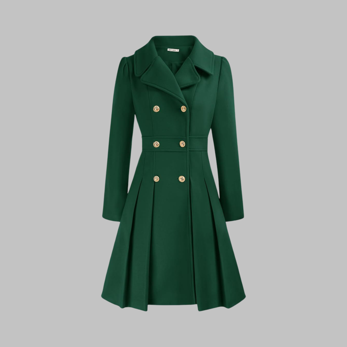 Women's Double-Button Tailored Longline Coat