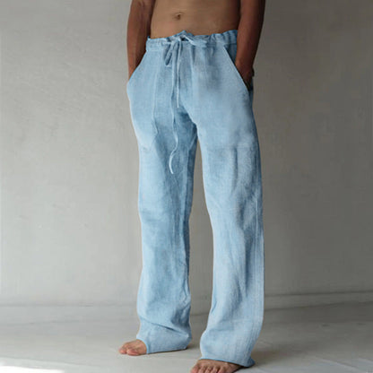 Benjamin - Pantalon de loisirs en lin, uni, pour hommes