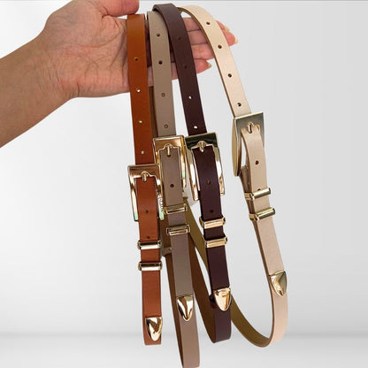 Roma Slim Leather Belt