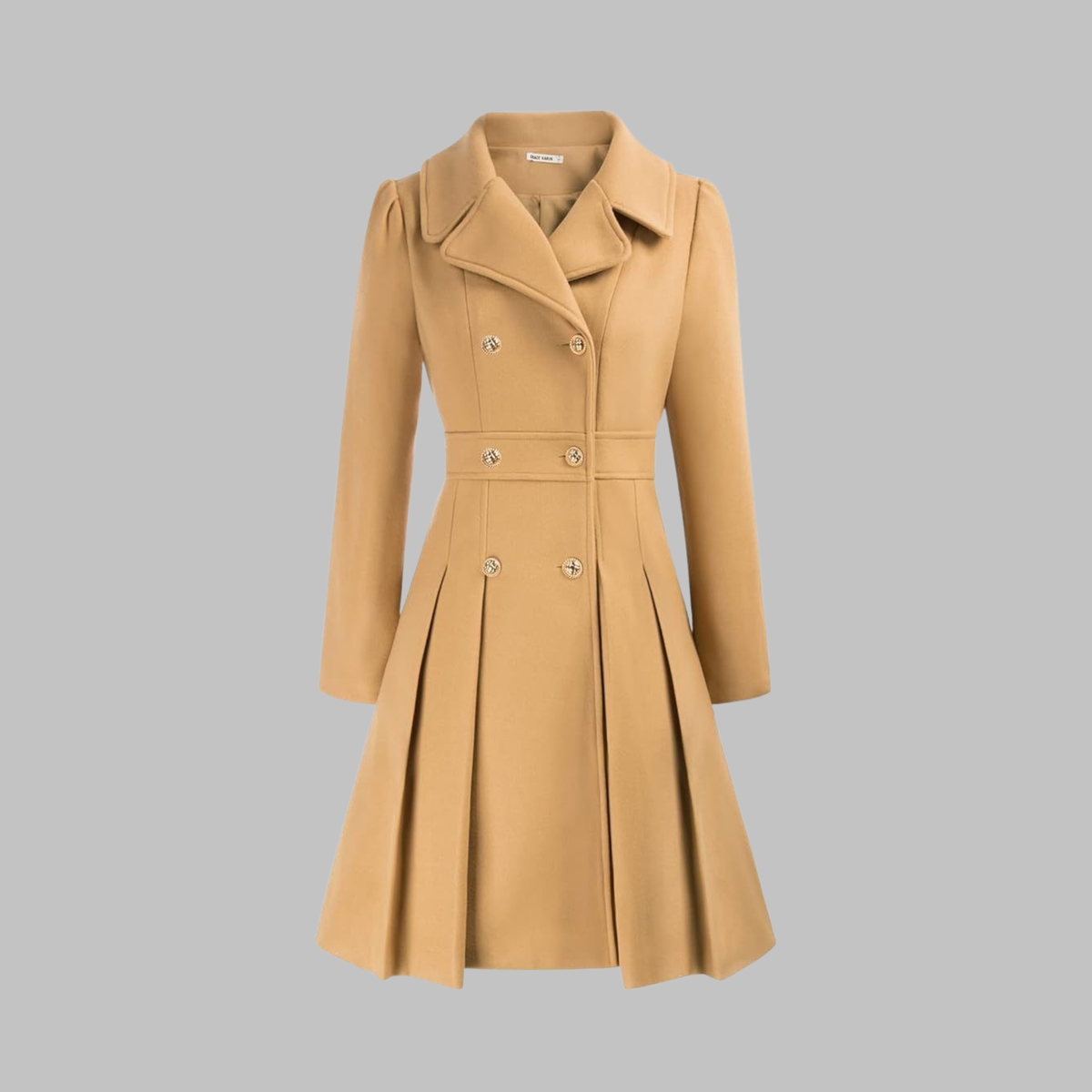 Women's Double-Button Tailored Longline Coat