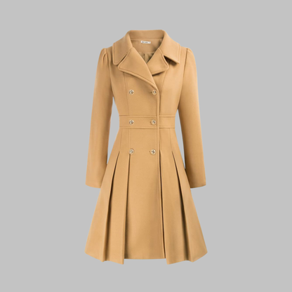 Women's Double-Button Tailored Longline Coat