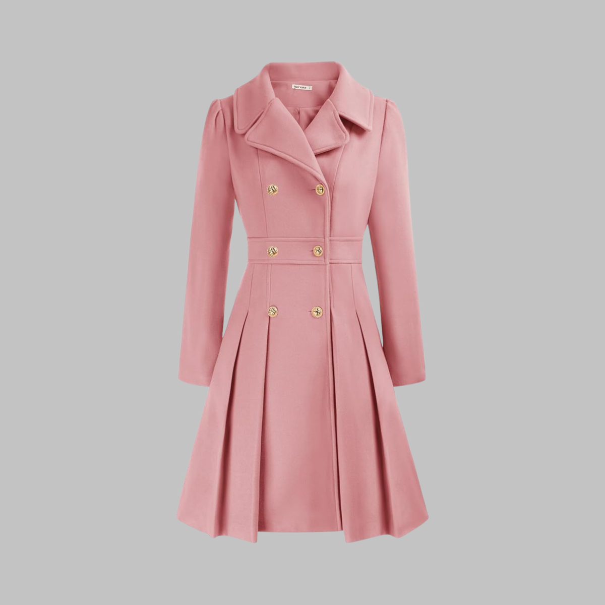 Women's Double-Button Tailored Longline Coat
