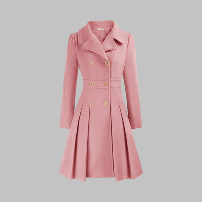 Women's Double-Button Tailored Longline Coat