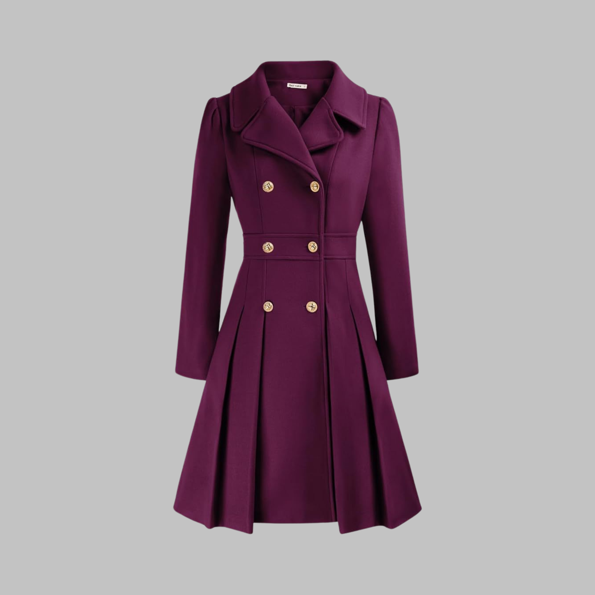 Women's Double-Button Tailored Longline Coat