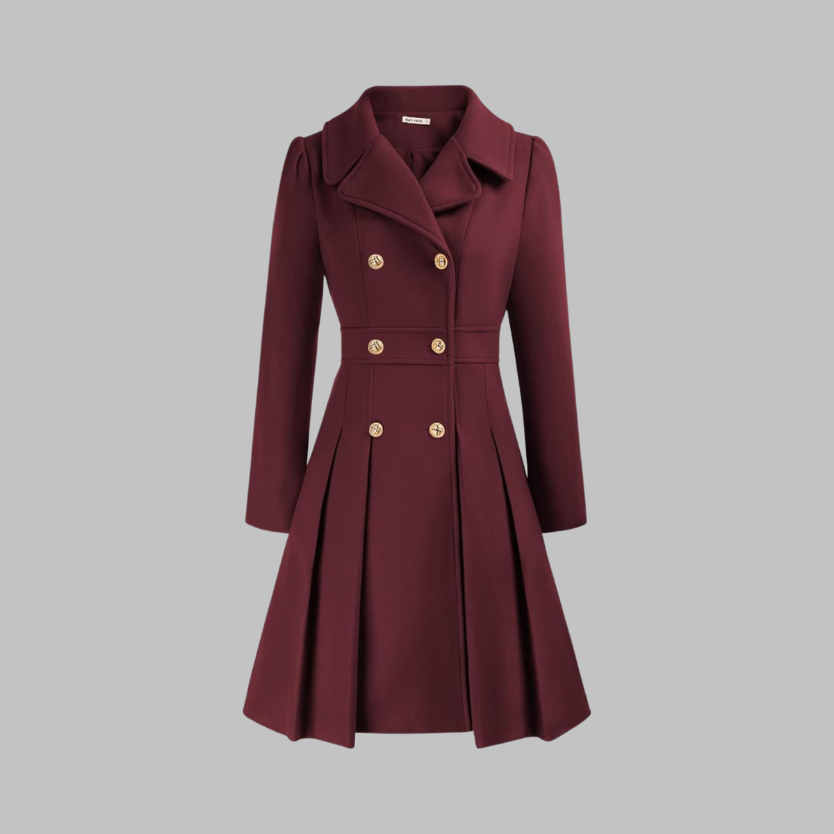 Women's Double-Button Tailored Longline Coat