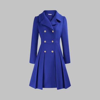 Women's Double-Button Tailored Longline Coat