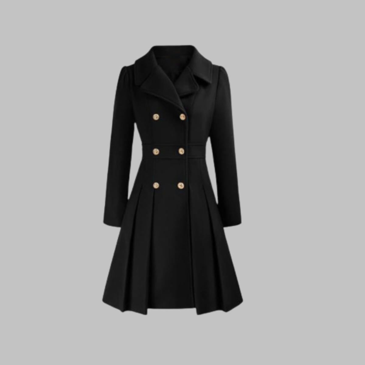 Women's Double-Button Tailored Longline Coat