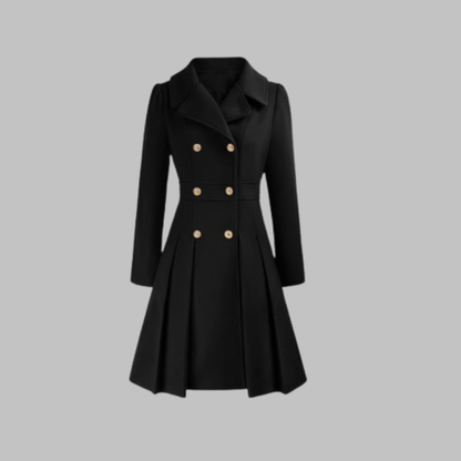 Women's Double-Button Tailored Longline Coat