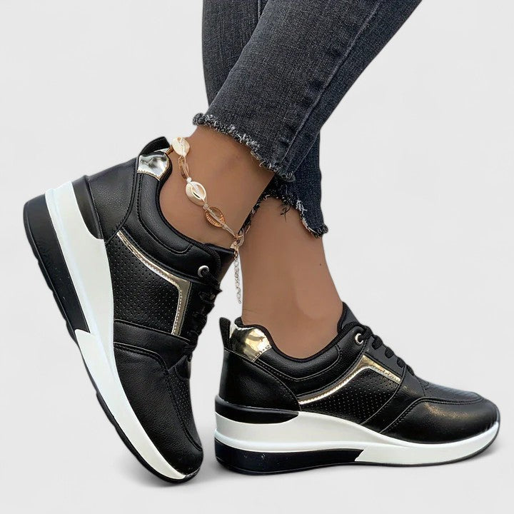 Women's Orthopaedic Hidden-Wedge Lace-Up Trainers