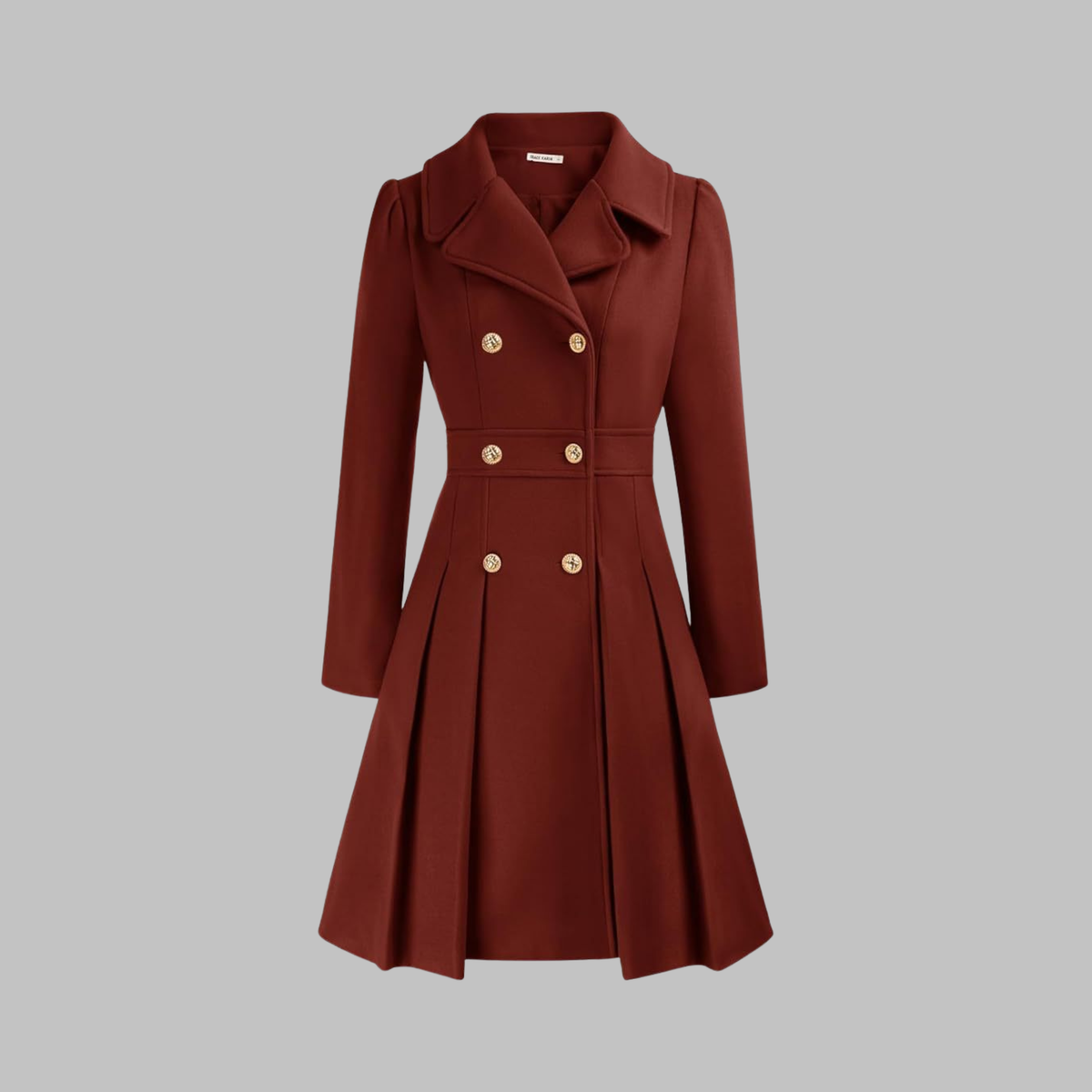 Women's Double-Button Tailored Longline Coat