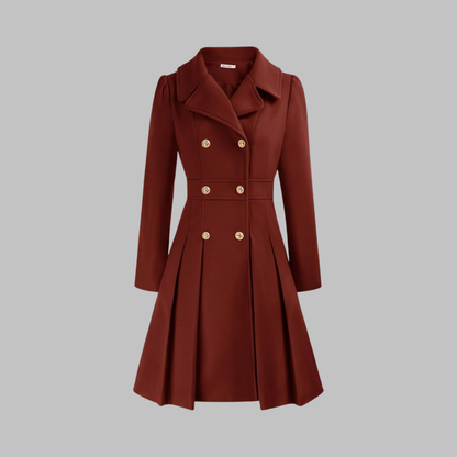 Women's Double-Button Tailored Longline Coat