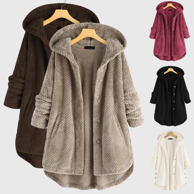 Women's Cosy Hooded Mid-Length Coat