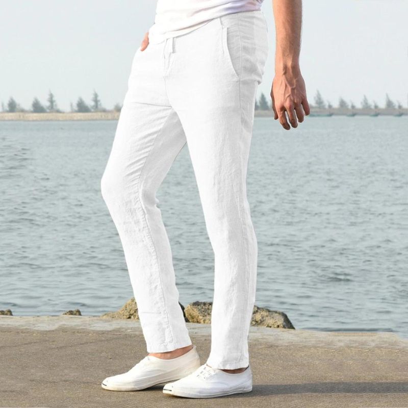 Bryan - Pantalon ample décontracté avec taille élastique 100% coton