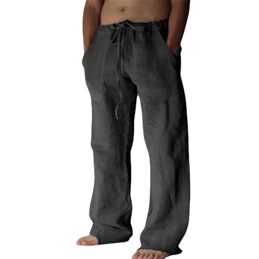 Benjamin - Pantalon de loisirs en lin, uni, pour hommes