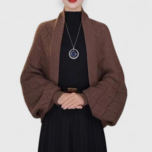 Women's Versatile Open-Front Draped Cardigan