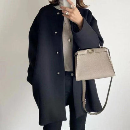 Women's Relaxed-Fit Short Coat with Pockets