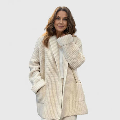 Women's Longline Open-Front Cardigan with Pockets