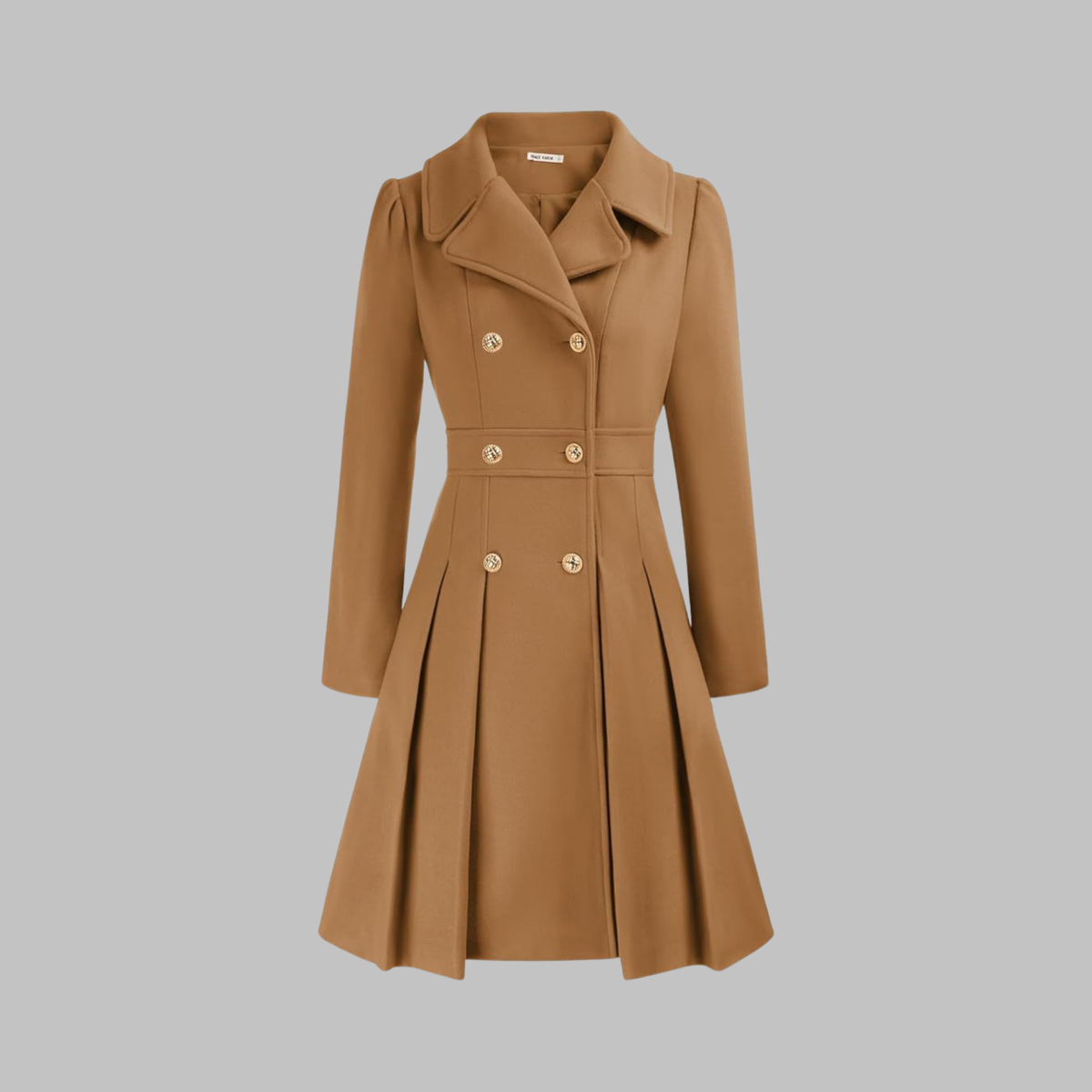 Women's Double-Button Tailored Longline Coat