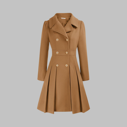 Women's Double-Button Tailored Longline Coat