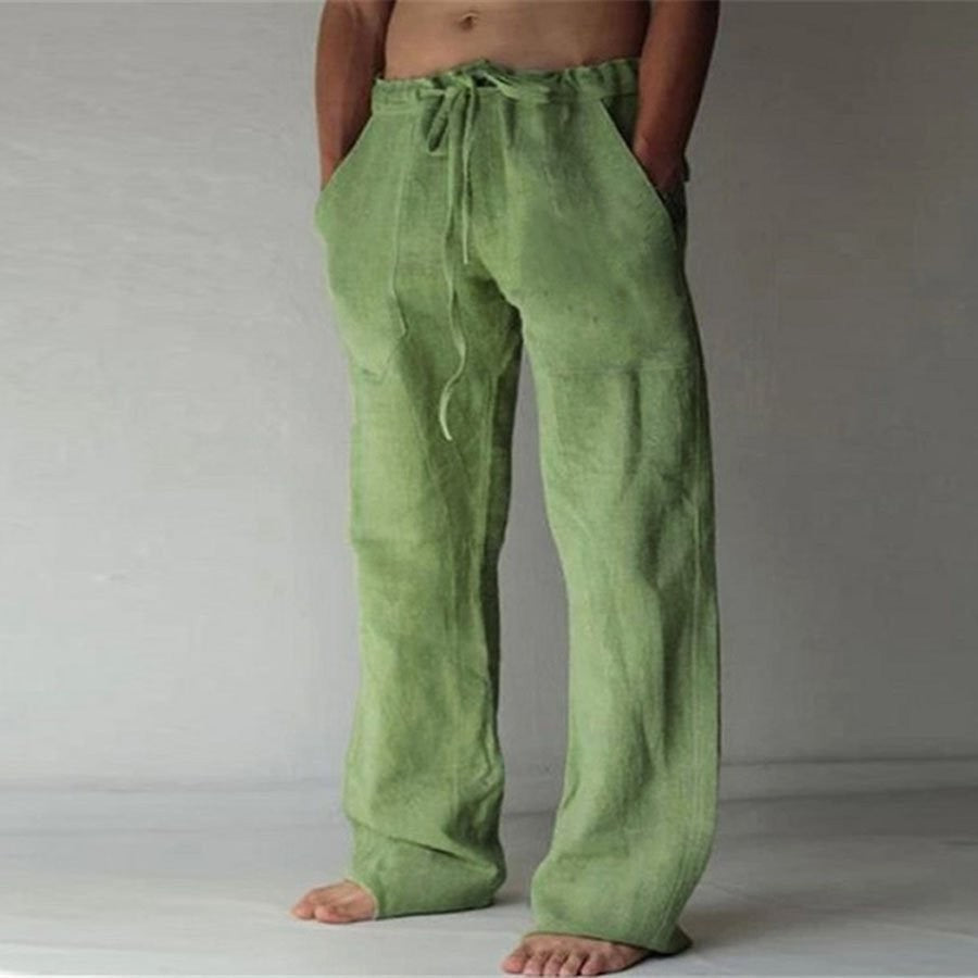 Benjamin - Pantalon de loisirs en lin, uni, pour hommes