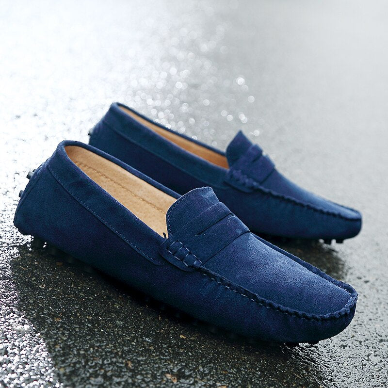 Malcolm - Mocassins en daim de style italien pour hommes