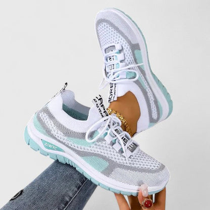 Women's Orthopaedic Lightweight Mesh Trainers with Shock-Absorbing Sole