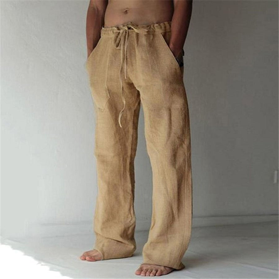 Benjamin - Pantalon de loisirs en lin, uni, pour hommes